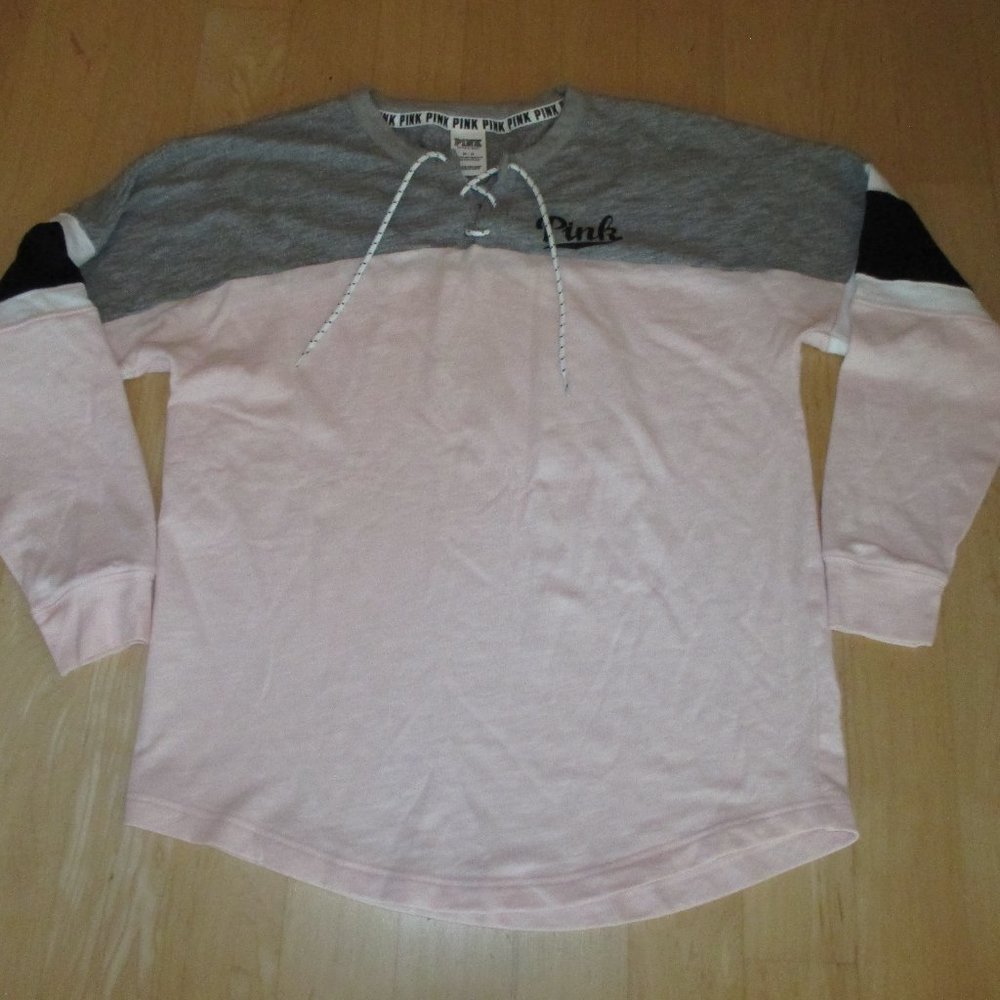 Victoria Secret Pink Varsity Top Womens Medium